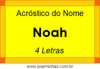 Acróstico de Noah