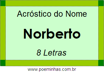 Acróstico de Norberto