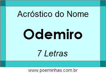 Acróstico de Odemiro