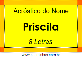 Acróstico de Priscila
