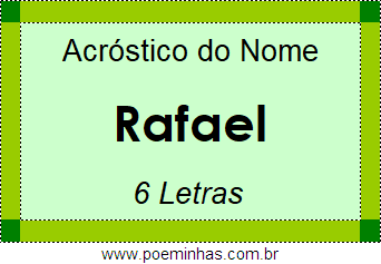 Acróstico de Rafael
