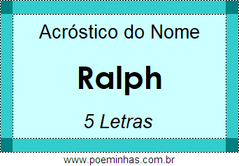 Acróstico de Ralph