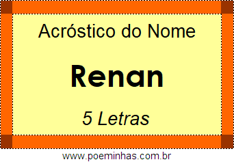 Acróstico de Renan