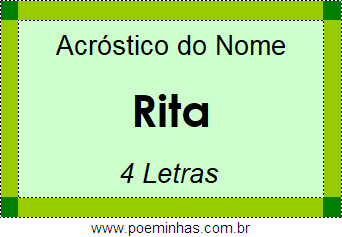 Acróstico de Rita