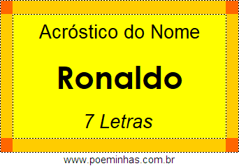 Acróstico de Ronaldo