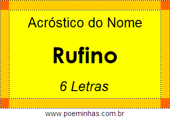 Acróstico de Rufino