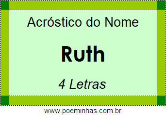 Acróstico de Ruth