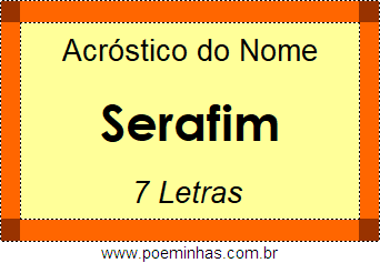 Acróstico de Serafim