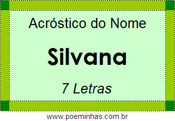 Acróstico de Silvana