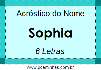 Acróstico de Sophia