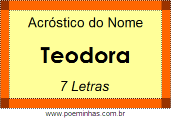 Acróstico de Teodora