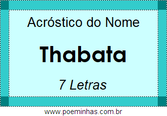 Acróstico de Thabata