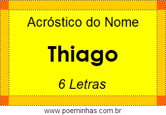 Acróstico de Thiago