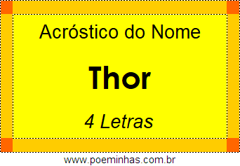 Acróstico de Thor