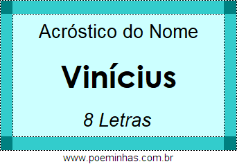 Acróstico de Vinícius