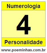 Significado da Personalidade do Número 4 na Numerologia