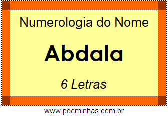 Numerologia do Nome Abdala