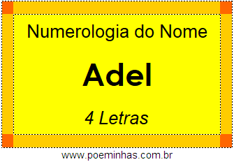 Numerologia do Nome Adel