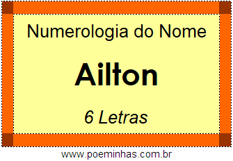 Numerologia do Nome Ailton