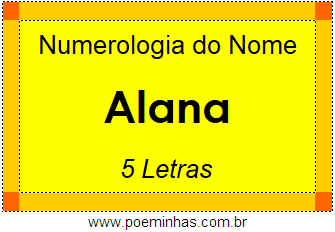 Numerologia do Nome Alana