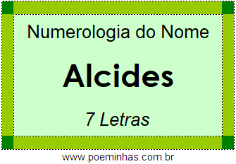 Numerologia do Nome Alcides