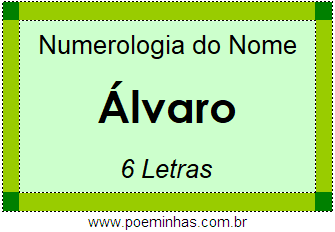 Numerologia do Nome Álvaro
