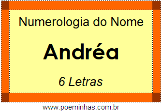 Numerologia do Nome Andréa