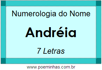 Numerologia do Nome Andréia