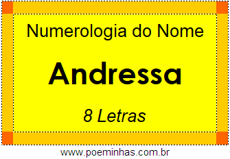 Numerologia do Nome Andressa