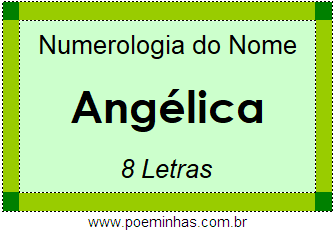 Numerologia do Nome Angélica