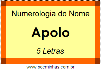 Numerologia do Nome Apolo