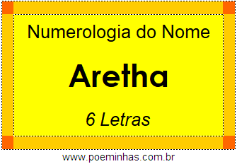 Numerologia do Nome Aretha