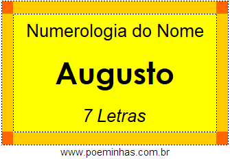 Numerologia do Nome Augusto