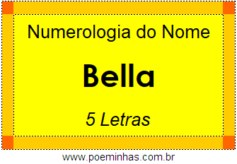Numerologia do Nome Bella