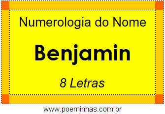 Numerologia do Nome Benjamin