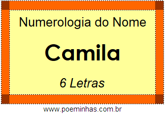 Numerologia do Nome Camila