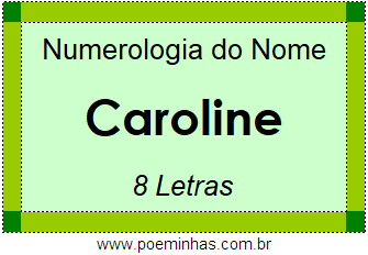 Numerologia do Nome Caroline