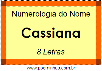 Numerologia do Nome Cassiana