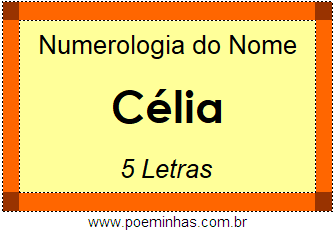 Numerologia do Nome Célia