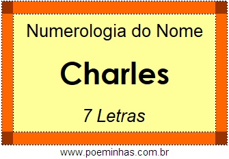 Numerologia do Nome Charles