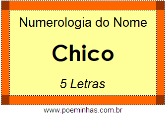 Numerologia do Nome Chico