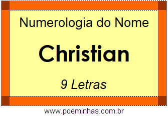 Numerologia do Nome Christian