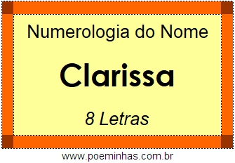 Numerologia do Nome Clarissa