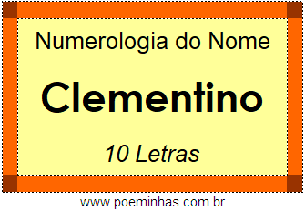 Numerologia do Nome Clementino