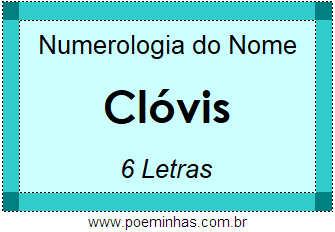 Numerologia do Nome Clóvis