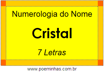 Numerologia do Nome Cristal