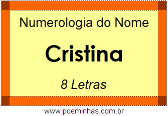 Numerologia do Nome Cristina