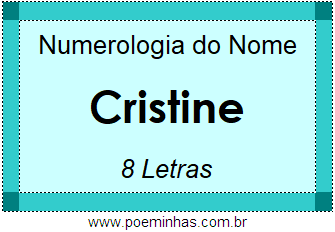 Numerologia do Nome Cristine