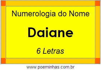 Numerologia do Nome Daiane