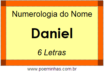 Numerologia do Nome Daniel